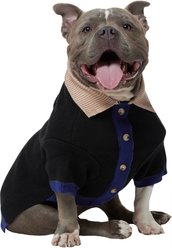 Frisco Collared Dog & Cat Sweater Cardigan, Black, X-Large