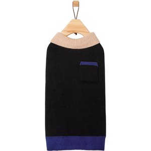 Frisco Collared Dog & Cat Sweater Cardigan, Black, X-Large