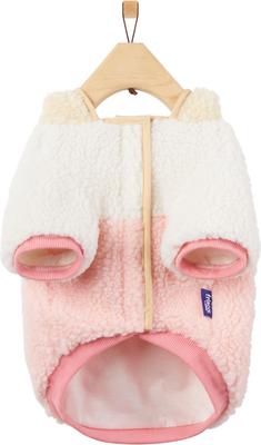 Show full view: Frisco Colorblock Fleece Dog & Cat Hoodie w/ Pocket, Pink, X-Large slide 4 of 9