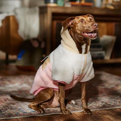 Show full view: Frisco Colorblock Fleece Dog & Cat Hoodie w/ Pocket, Pink, X-Large slide 7 of 9