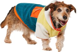 Frisco Colorblock Fleece Dog & Cat Hoodie w/ Pocket, Teal, Large