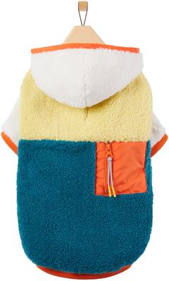 Show full view: Frisco Colorblock Fleece Dog & Cat Hoodie w/ Pocket, Teal, XX-Large slide 3 of 9