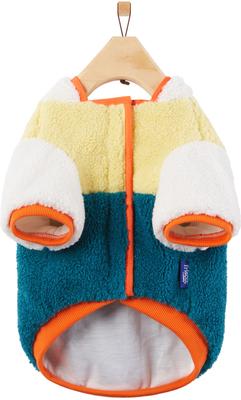 Show full view: Frisco Colorblock Fleece Dog & Cat Hoodie w/ Pocket, Teal, XX-Large slide 4 of 9