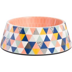 Frisco Colorful Geometric Melamine Bowl, Medium: 3 cup