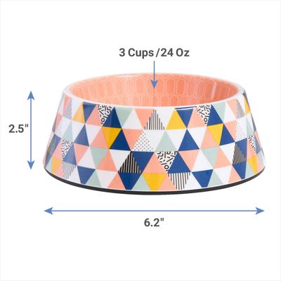 Show full view: Frisco Colorful Geometric Melamine Bowl, Medium: 3 cup slide 3 of 10