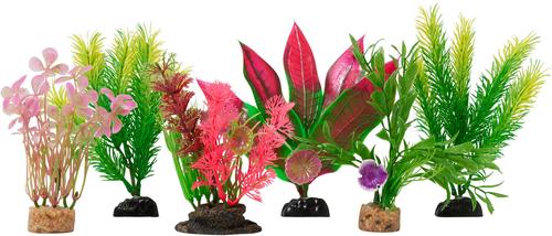 Show full view: Frisco Colorful Plastic Aquarium Plant Set, 6 count slide 1 of 4