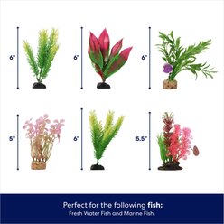 Frisco Colorful Plastic Aquarium Plant Set, 6 count slide 2 of 3