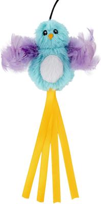 Show full view: Frisco Colorful Springs, 10 count + Bird with Feathers Teaser Wand Cat Toy with Catnip slide 8 of 9