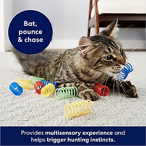 Frisco Colorful Springs Cat Toy, 10 count