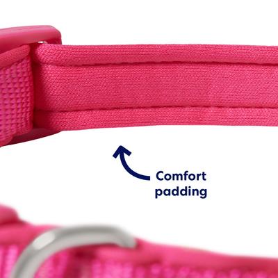 Show full view: Frisco Comfort Padded Dog Collar, Fuchsia, Small slide 3 of 10