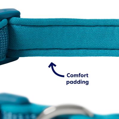 Show full view: Frisco Comfort Padded Dog Collar, Midnight Blue, Medium slide 3 of 10