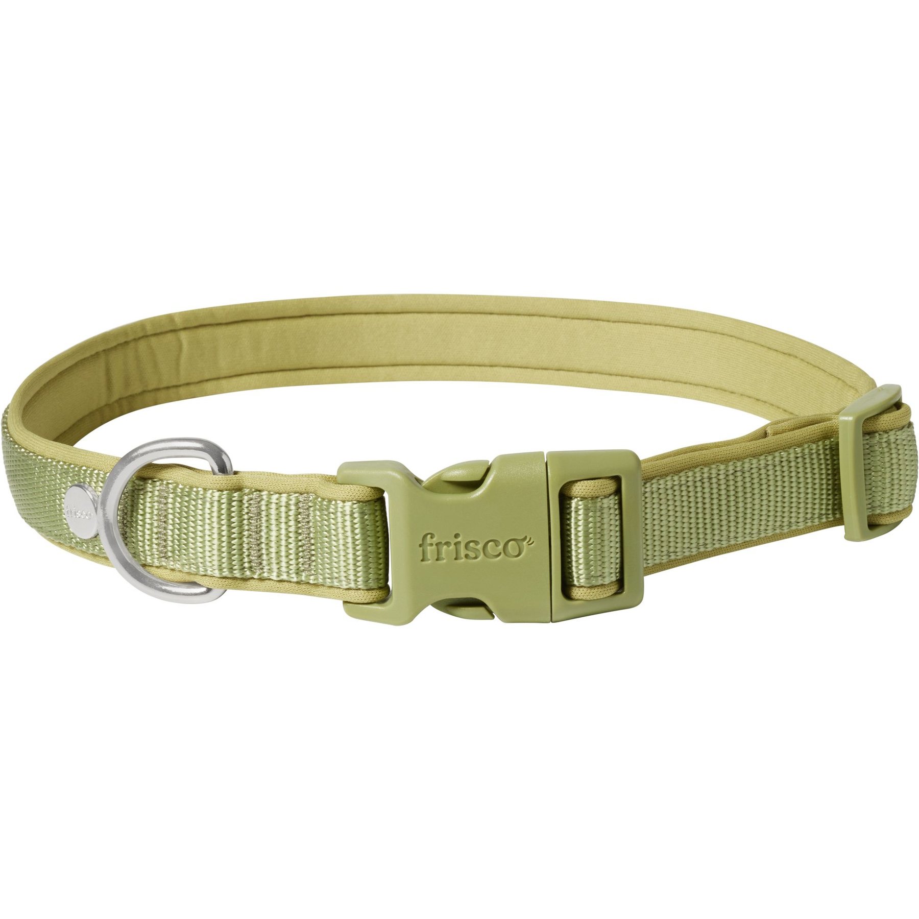 Frisco Comfort Padded Dog Collar, Mosstone Green, Large/X-Large