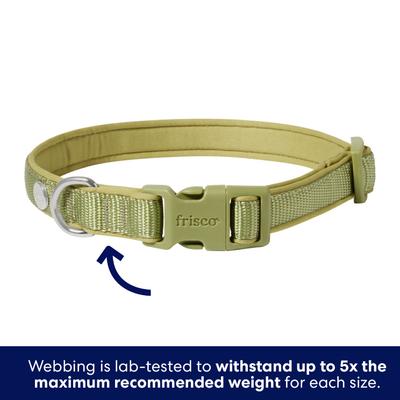 Show full view: Frisco Comfort Padded Dog Collar, Mosstone Green, X-Small slide 4 of 9