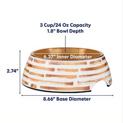 Frisco Copper Print Design Stainless Steel Dog & Cat Bowl, Medium: 3 cup slide 2 of 7