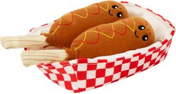 Frisco Corndog Interactive Plush Squeaky Dog Toy, Small/Medium