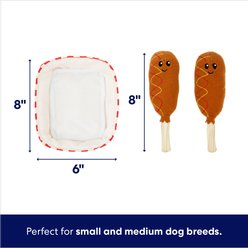 Frisco Corndog Interactive Plush Squeaky Dog Toy, Small/Medium slide 2 of 6