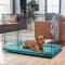 Show in main carousel: Frisco Corner Bolster Orthopedic Dog Crate Mat, Teal, 30-in slide 6 of 8