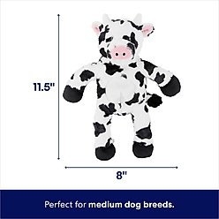 Frisco Cow Plush with Inside Rope Squeaky Dog Toy, Medium slide 2 of 6