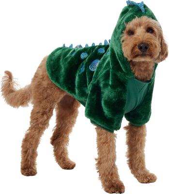 FRISCO Cozy Dinosaur Dog Cat Hoodie Costume, Large Chewy