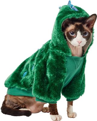 Show full view: Frisco Cozy Dinosaur Dog & Cat Hoodie Costume, Medium slide 3 of 9