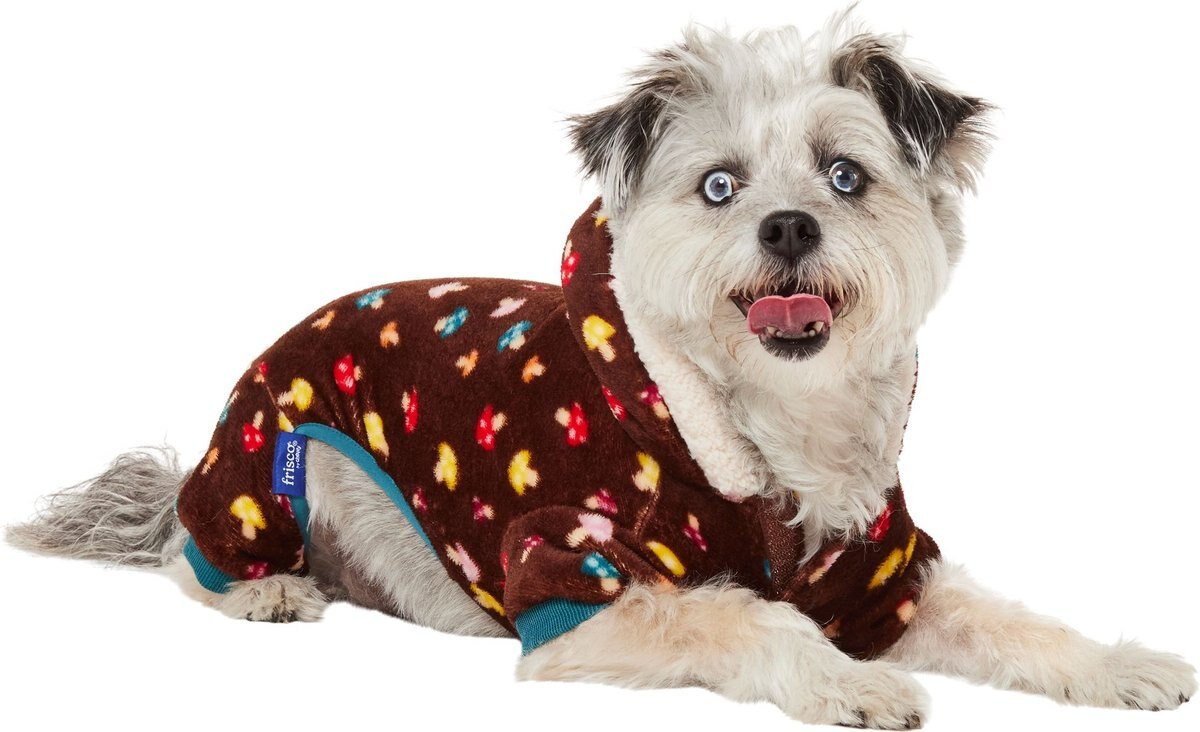 Frisco Cozy Plush Fleece Dog & Cat PJs, Mushrooms