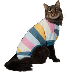Frisco Cozy Waffle Knit Dog & Cat PJs, Stripe