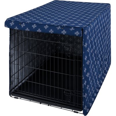 Frisco Frisco Crate Cover, 48 inch, Blue Crosses
