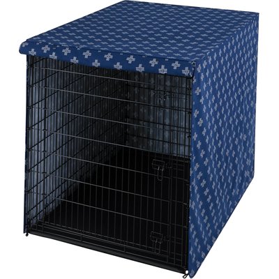 Frisco Frisco Crate Cover, 54 inch, Blue Crosses