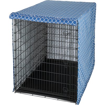Frisco Frisco Crate Cover, Navy Trellis, 54 inch