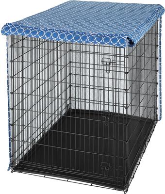Show full view: Frisco Crate Cover, Navy Trellis, 54 inch slide 5 of 8