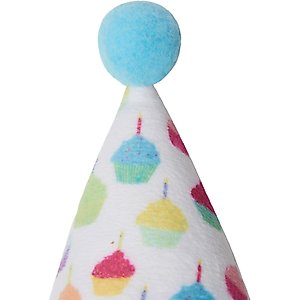 Frisco Cupcake Party Hat & Ruffle Collar Cat Birthday Costume, One Size