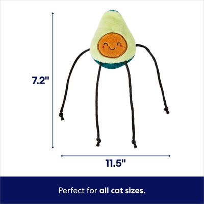 Show full view: Frisco Dangly Avocado Buddy Plush Cat Toy with Catnip slide 2 of 6