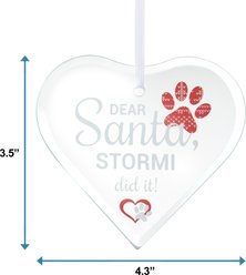 Frisco "Dear Santa" Glass Personalized Ornament slide 2 of 5