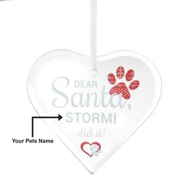 Show full view: Frisco Christmas "Dear Santa" Glass Personalized Ornament slide 5 of 6