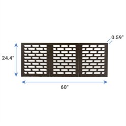 Frisco Deco Horizontal Lines 3-Panel Dog Gate, 24-in, Espresso slide 2 of 5