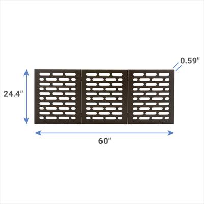Show full view: Frisco Deco Horizontal Lines 3-Panel Dog Gate, 24-in, Espresso slide 2 of 7