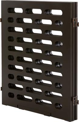 Show full view: Frisco Deco Horizontal Lines 3-Panel Dog Gate, 24-in, Espresso slide 4 of 7