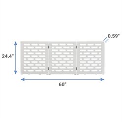 Frisco Deco Horizontal Lines 3-Panel Dog Gate, 24-in, White slide 2 of 5