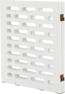 Show full view: Frisco Deco Horizontal Lines 3-Panel Dog Gate, 24-in, White slide 4 of 7