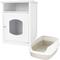 Show in main carousel: Frisco Decorative Side Table Cat Litter Box Cover, White + Frisco Open Top Cat Litter Box with Rim, Gray, Large 19-in slide 1 of 8