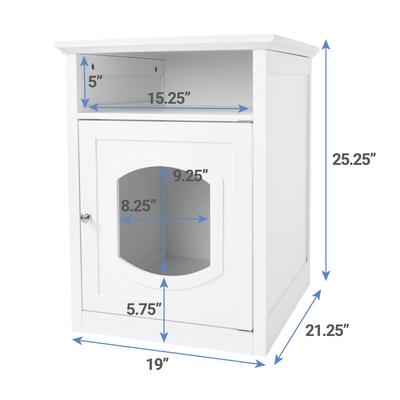 Show full view: Frisco Decorative Side Table Cat Litter Box Cover, White slide 5 of 10