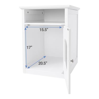 Show full view: Frisco Decorative Side Table Cat Litter Box Cover, White slide 6 of 10