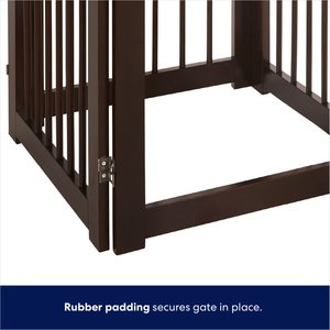 Frisco Deluxe Configurable 4-Panel Wood Dog Gate, 30-in, Mahogany