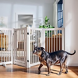 Frisco Deluxe Configurable 4-Panel Wood Dog Gate,36-in, White