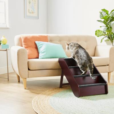 Show full view: Frisco Deluxe Foldable Wooden Carpeted Cat & Dog Stairs, Brown, Large slide 2 of 9