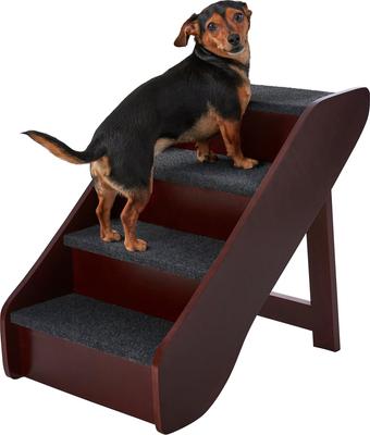 Show full view: Frisco Deluxe Foldable Wooden Carpeted Cat & Dog Stairs, Brown, Large slide 4 of 9