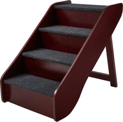 Frisco Deluxe Foldable Wooden Carpeted Cat & Dog Stairs, Brown, X-Large slide 2 of 5