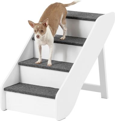 Frisco Deluxe Foldable Wooden Carpeted Cat & Dog Stairs