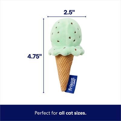 Show full view: Frisco Mint Chocolate Chip Ice Cream Plush Dental Chew Cat Toy with Catnip & Catmint slide 2 of 6