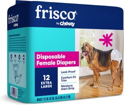Frisco Disposable Female Diapers, X-Large, 12 count